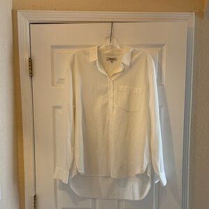 Madewell Oversized Shirt Size Large Cotton Modal Blend Relaxed Fit